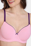 Zivame Beautiful Basics Padded Wired 3/4th Coverage T-Shirt Bra - Prism Pink — thumbnail 5